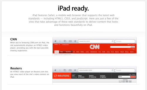 iPad ready sites?